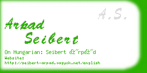 arpad seibert business card